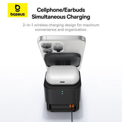 Baseus MagPro 3-in-1 Qi2 Magnetic Wireless Charger 25W - Cosmic Black