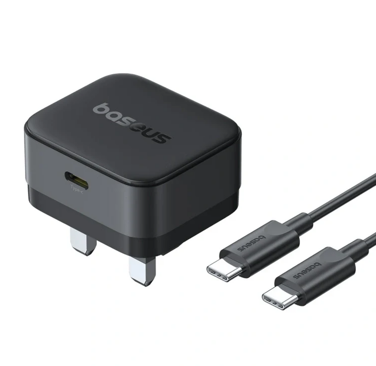 Baseus Palm Fast Charger 1C 30W - Cluster Black (with Baseus Cable USB-C to USB-C 60W)