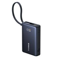 Baseus PicoGo Digital Display Power Bank with Built-in UBB-C Cable 10000mAh 45W - Cosmic Black