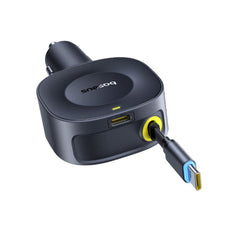 شاحن سيارة Baseus PrimeTrip VR2 بكابل قابل للسحب C+C 30 واط - أسود كوني