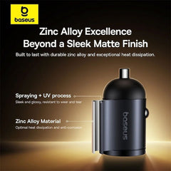 Baseus Tiny Star Mini Car Charger (U+C) 30W - Cosmic Black