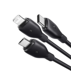 Baseus Ultra-Fast One-for-Three Fast Charging Cable USB-A to M+L+C 1.3m - Cosmic Black