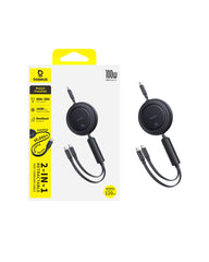 Baseus Free2Pull Mini 2-in-1 Retractable Fast charging Cable USB-C to C+C 100W 1.2m - Cosmic Black