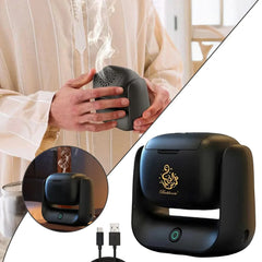 Portable Electronic Rechargeable Rotational Bukhoor Incense Burner