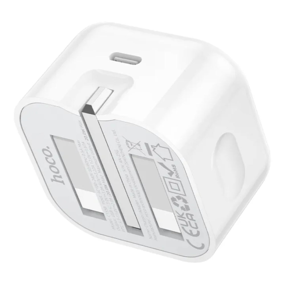 HOCO C155B C to C Single Port PD20W Charger UK