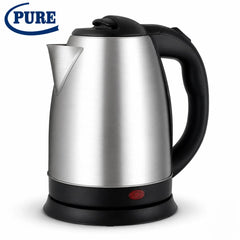 PURE 1.8L Stainless Steel Electric Kettle with 1500W Fast Boiling, 360° Cordless Power Base, Auto Shut-Off, Boil-Dry Protection and Easy-Lift Hinged Lid