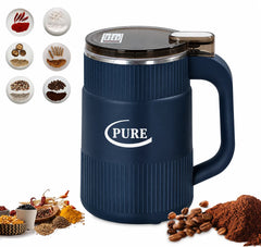 Pure Electric Grinder 300W Stainless Steel Coffee Bean, Grain & Spice Grinder with 85g Capacity, Metal Blade, Transparent Lid & Safety Switch