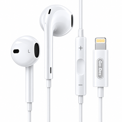 Go-Des GD-EP010 Lightning Wired Earphones with Stereo Surround Sound, Inline Controls, 32-Ohm Impedance and 20Hz–20kHz Frequency Response