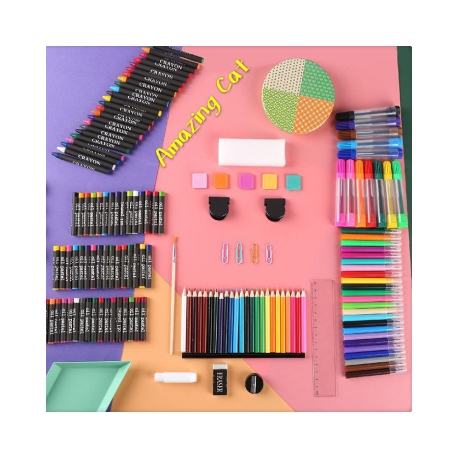 208‑Piece Super Mega Art Set & Painting Kit with Colored Pencils, Watercolors, Sketch Tools & Storage Case for Kids