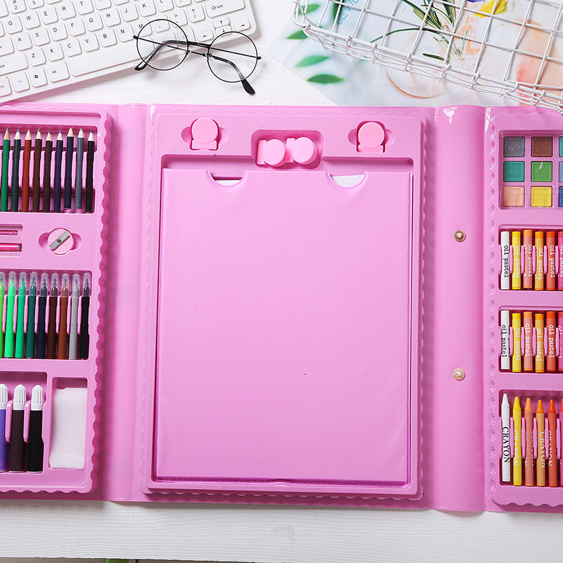 208‑Piece Super Mega Art Set & Painting Kit with Colored Pencils, Watercolors, Sketch Tools & Storage Case for Kids