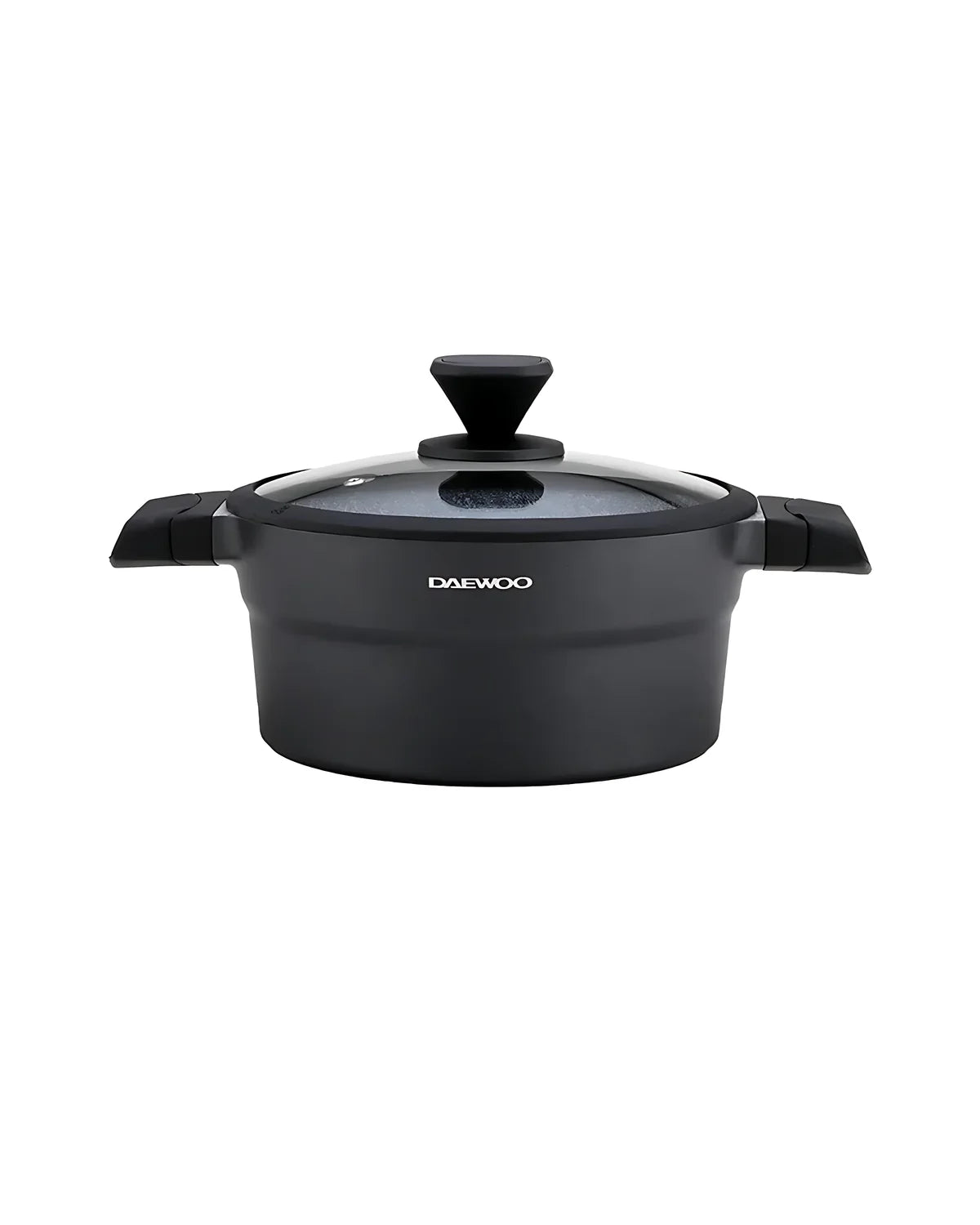Daewoo Granite Casserole with Lid - 28 cm - Black