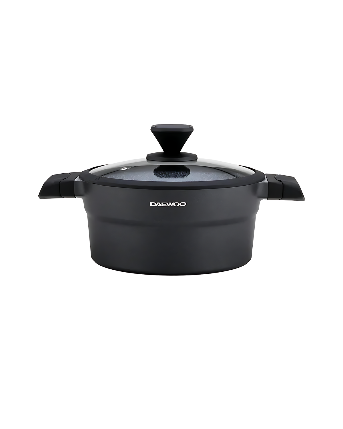 Daewoo Granite Casserole with Lid - 32 cm - Black
