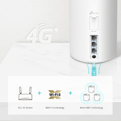 نظام شبكة Wi-Fi منزلية بالكامل AX1800 4G+ من تي بي لينك (عبوة من 1)