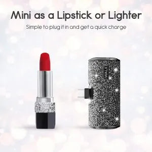 iWALK 4500mAh Powerbank for iPhone Built-In Type C Connector Diamond-Black