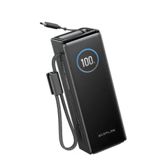EcoFlow RAPID Power Bank (25,000mAh, 170W, 100W Built-In and Retractable Cables) - Black