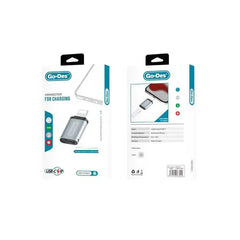 Go-Des GD-CT027 Lightning to USB-C Adapter for Fast Charging & Data Transfer with Aluminum Alloy Body