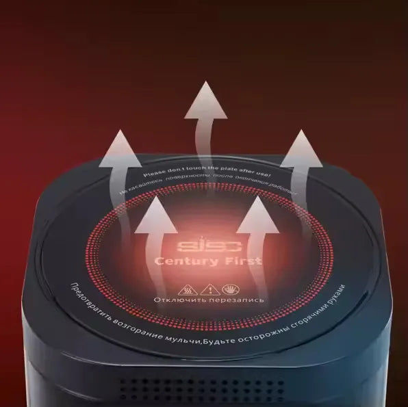 Portable Far Infrared Electric Heater with Cooking Stove, Adjustable Thermostat, Remote Control, Energy-Efficient PTC Heating for Home & Office - 5000W