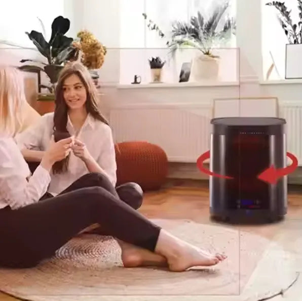 Portable Far Infrared Electric Heater with Cooking Stove, Adjustable Thermostat, Remote Control, Energy-Efficient PTC Heating for Home & Office - 5000W