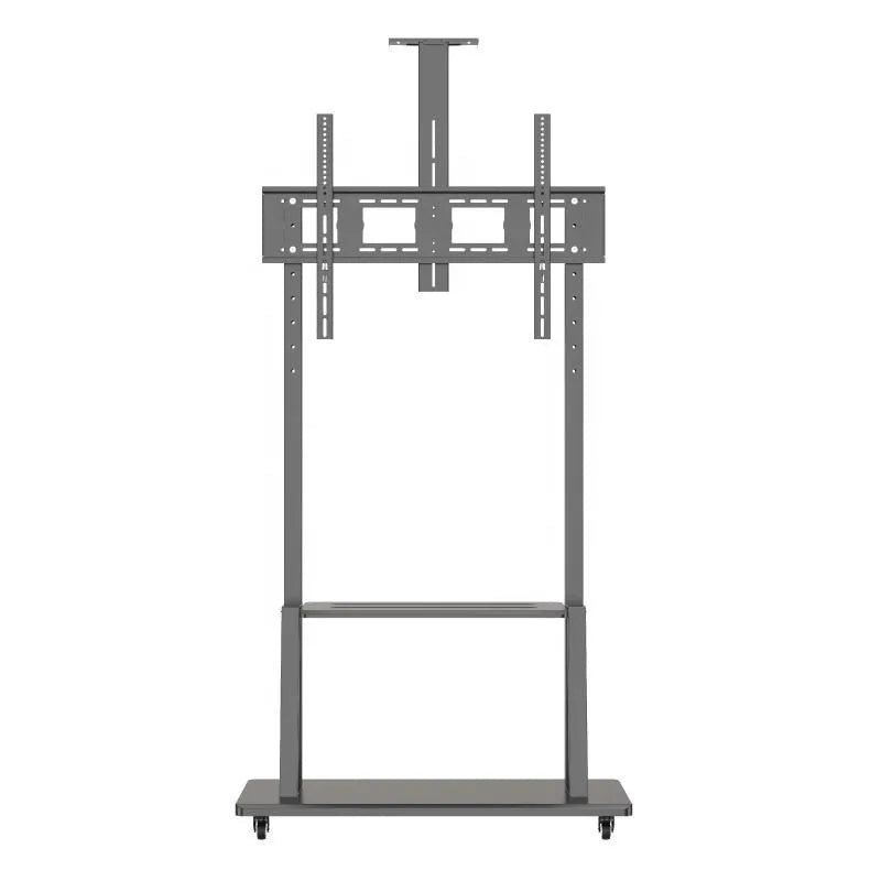 Height Adjustable Mobile TV Stand Cart for 60"–100" TVs with Wheels & Shelf, 100kg Load, VESA 200×200mm to 900×600mm