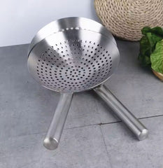 40 × 22 CM Stainless Steel Long Handle Perforated Strainer Skimmer & Oil Filter Ladle for Frying, Noodles, Vegetables & Soup