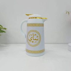 1L Thermal Vacuum Flask with Glass Liner and Plastic Shell – 24-Hour Heat & Cold Insulation Coffee and Tea Pot for Home, Office & Outdoor Use