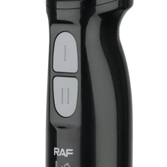 RAF 4-in-1 Multi-Functional Hand Blender, Chopper, Whisk & Mixer – 340W Stainless Steel Stick with Dual Speed & 600 ml Jar