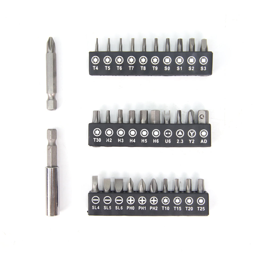 34-in-1 Rechargeable 3.6V Electric Precision Screwdriver Set with 3N.m Torque, 240RPM, 34 High-Strength Alloy Bits & Type-C Fast Charging - 2000mAh Battery Capacity