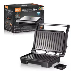 RAF Steak Grilling Machine with 180° Opening & Double Sided Heating - 1000W