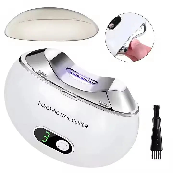 Rechargeable Electric Nail Clipper with 3-Speed Precision Trimming, Nail Debris Storage, LED Light and USB-C Charging -  500 mAh Battery