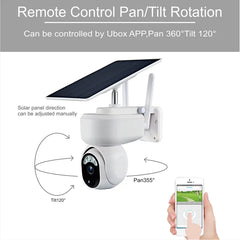 4G Solar Powered Wireless Security Camera with 5W Panel, HD Night Vision, 360° Pan 120° Tilt, IP66 Waterproof Outdoor CCTV Camera with Motion Sensor & Remote Monitoring