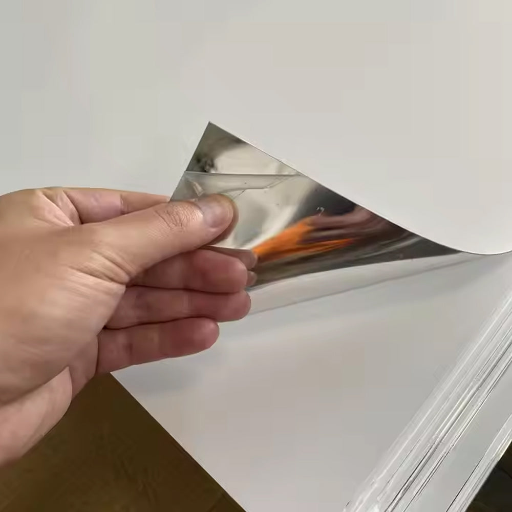 ملصق مرآة حائط مستطيلة من الأكريليك - 60 × 40 سم
