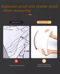 Rectangular Acrylic Wall Mirror Sticker - 100 x 30 cm