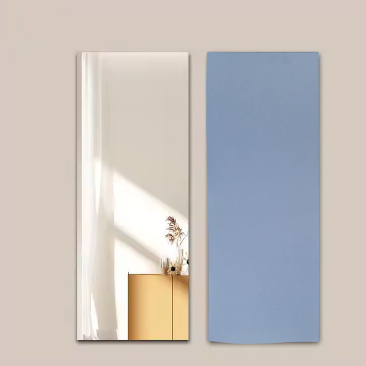 Rectangular Acrylic Wall Mirror Sticker - 100 x 30 cm