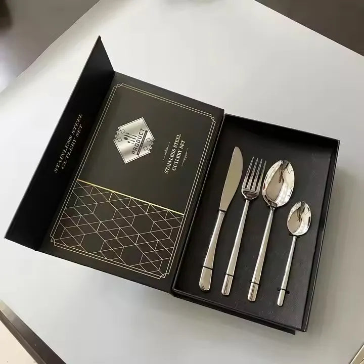 24-Piece Luxury Stainless Steel Cutlery Set