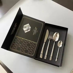 24-Piece Luxury Stainless Steel Cutlery Set