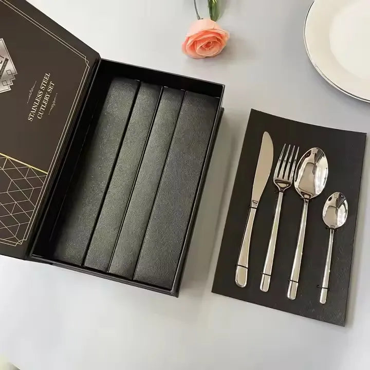 24-Piece Luxury Stainless Steel Cutlery Set