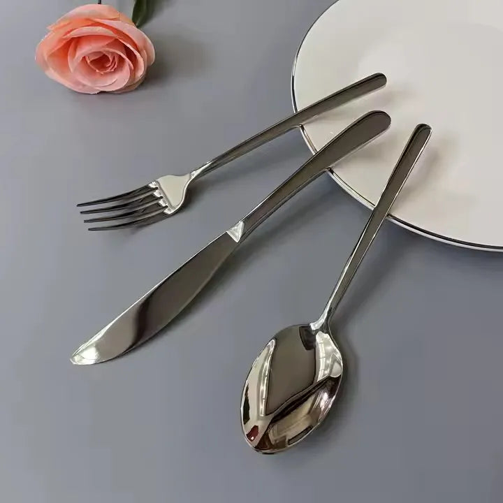 24-Piece Luxury Stainless Steel Cutlery Set