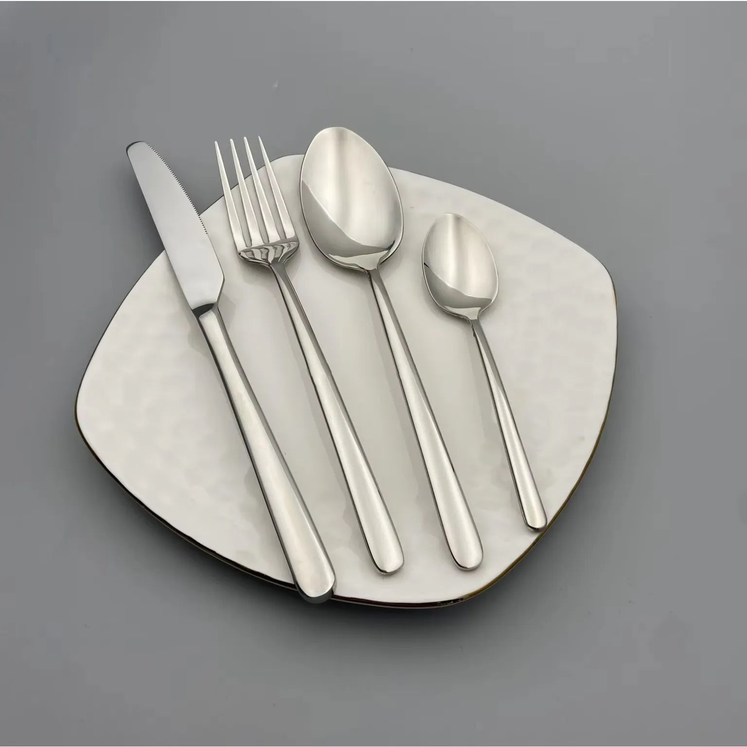 24-Piece Luxury Stainless Steel Cutlery Set