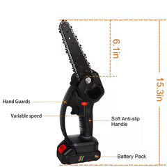 36V Cordless Hand Saw with 2 Rechargeable Lithium Batteries