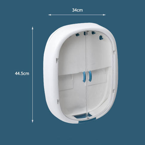 Wall Mounted Kitchen Storage Box with Transparent Design and Easy Installation