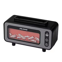 Vintage Fireplace Aroma Diffuser with Cool Mist Technology and Colorful Flame Effect