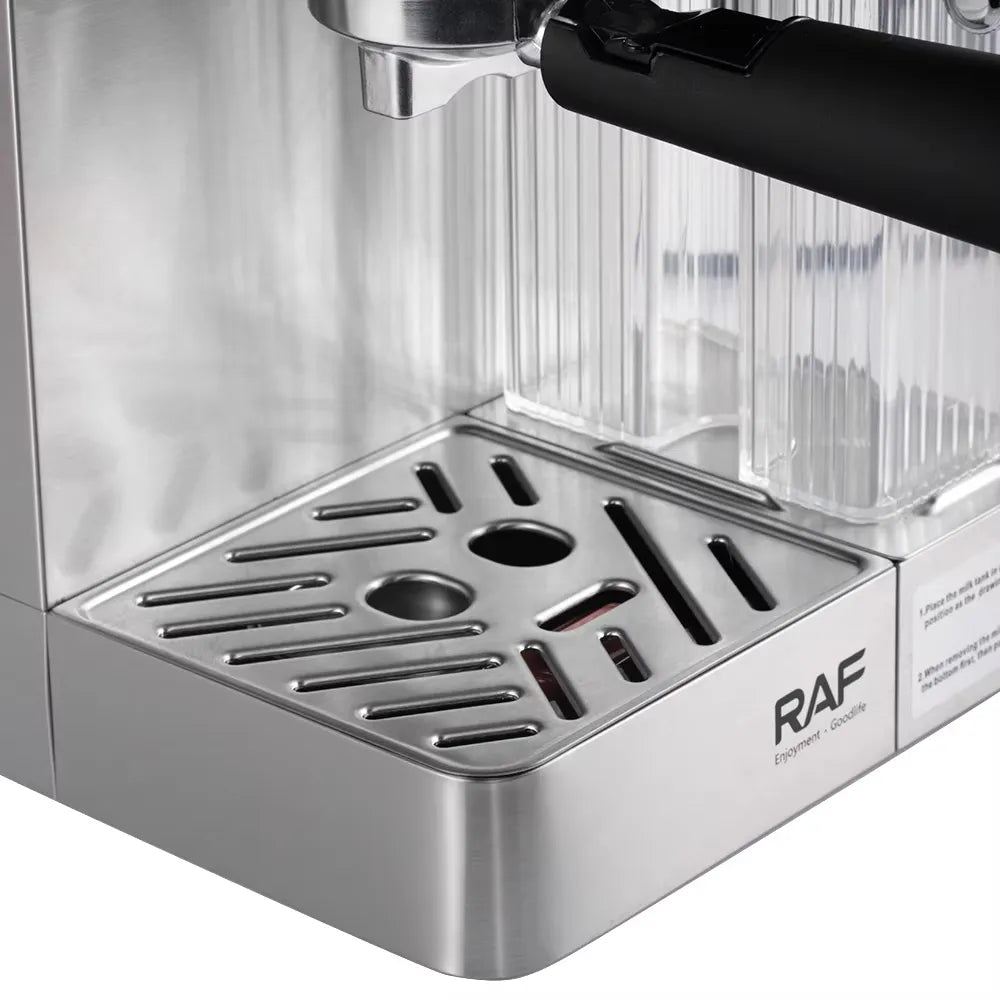 RAF 4-in-1 Automatic Stainless Steel Dual Coffee Maker Machine - 1.8L Capacity