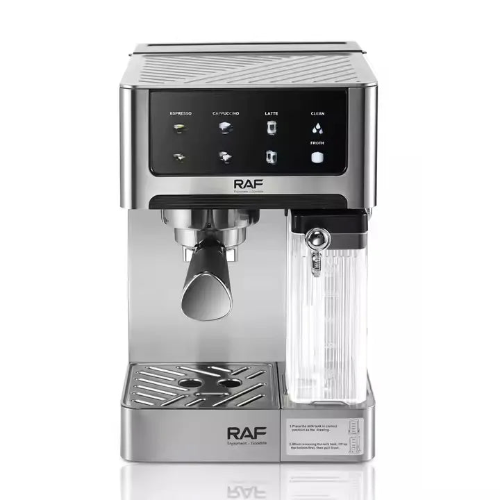RAF 4-in-1 Automatic Stainless Steel Dual Coffee Maker Machine - 1.8L Capacity
