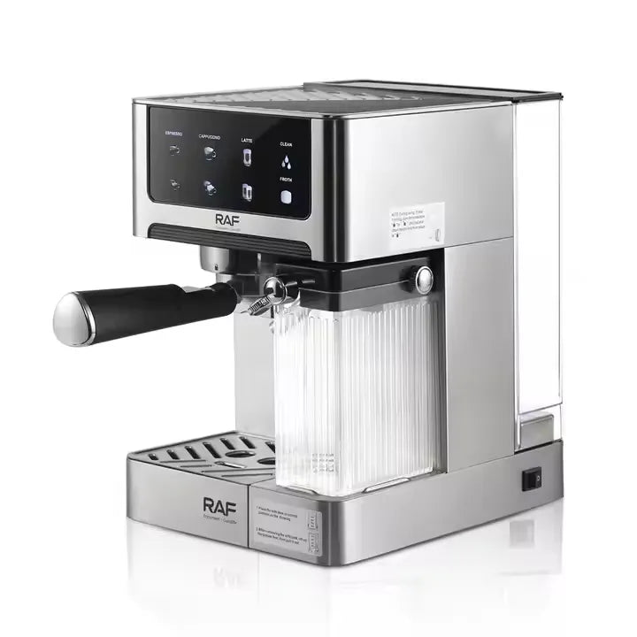 RAF 4-in-1 Automatic Stainless Steel Dual Coffee Maker Machine - 1.8L Capacity