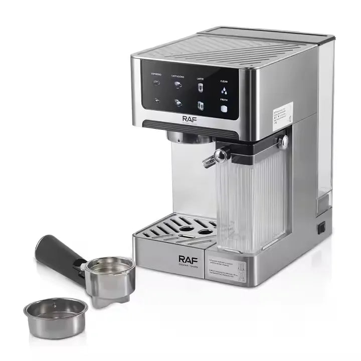 RAF 4-in-1 Automatic Stainless Steel Dual Coffee Maker Machine - 1.8L Capacity