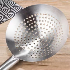 40 × 22 CM Stainless Steel Long Handle Perforated Strainer Skimmer & Oil Filter Ladle for Frying, Noodles, Vegetables & Soup