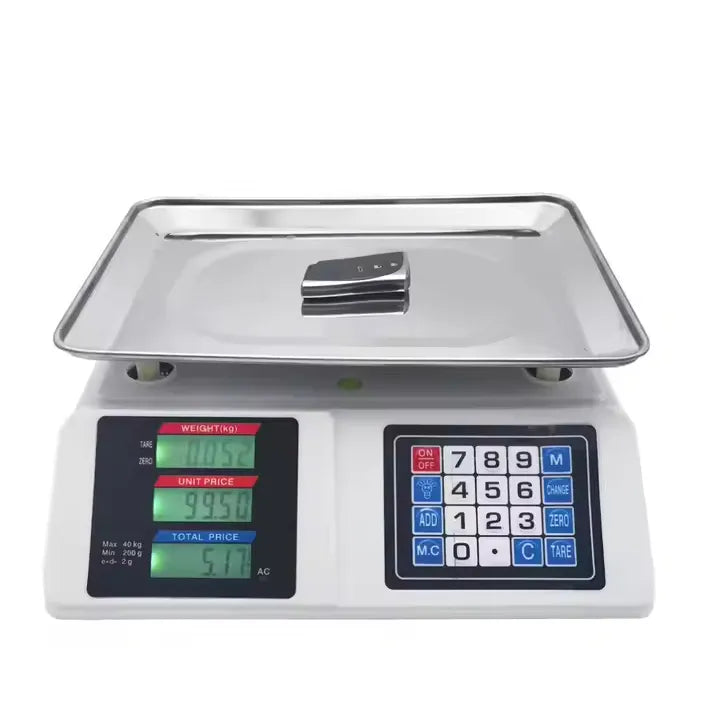 40kg Digital Retail Price Computing Scale with LED Display, Overweight Protection & 2g Precision