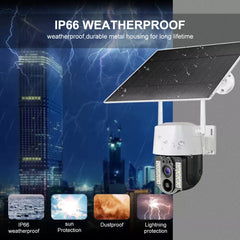 Smart 4G HD Solar Outdoor Waterproof Camera with Security Light, Motion Tracking, Night Vision and Weatherproof Design