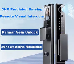 Opson High-Tech 3D Facial & Palm Vein Recognition Digital Smart Door Lock with Tuya App Control & Biometric, Password, Card Access