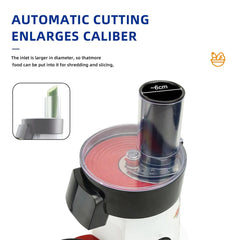 Sonifer 5-in-1 Electric Salad Maker with Stainless Steel Cutting Discs, Multi-Function Slicer Shredder Julienne Processor and Extra Wide Feeding Tube - 200W